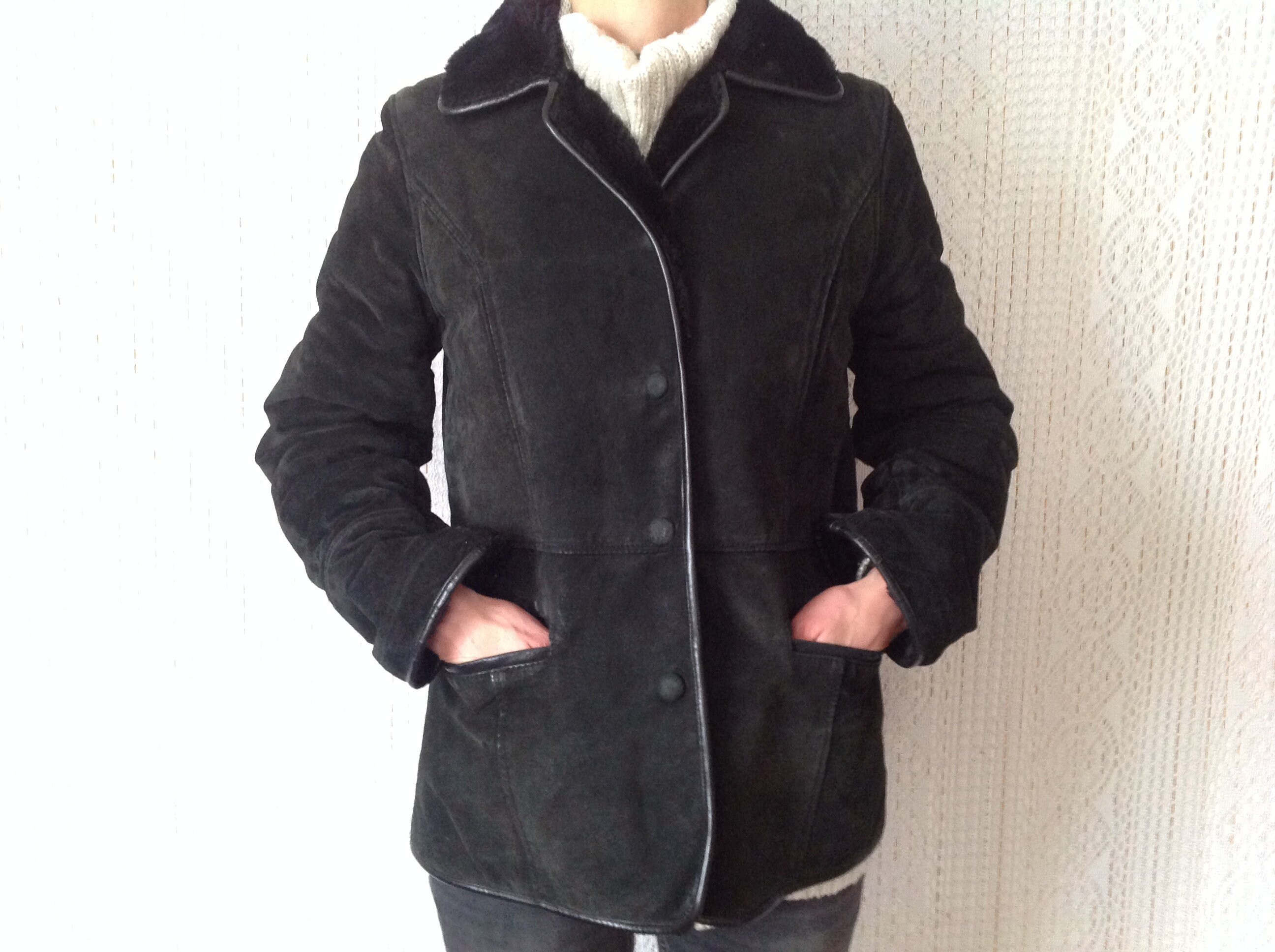 Manteau croute de cuir femme new arrivals