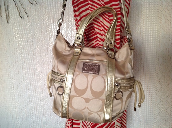 Coach Poppy Handbag Woman in Canvas Bag Vintage Coach Is. 1941 