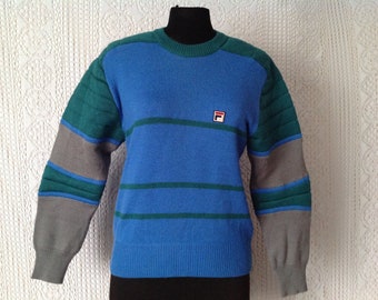 Fila Vintage Ski Sweater Size 36 Mountain Sweater Sweater Quilted Sleeve