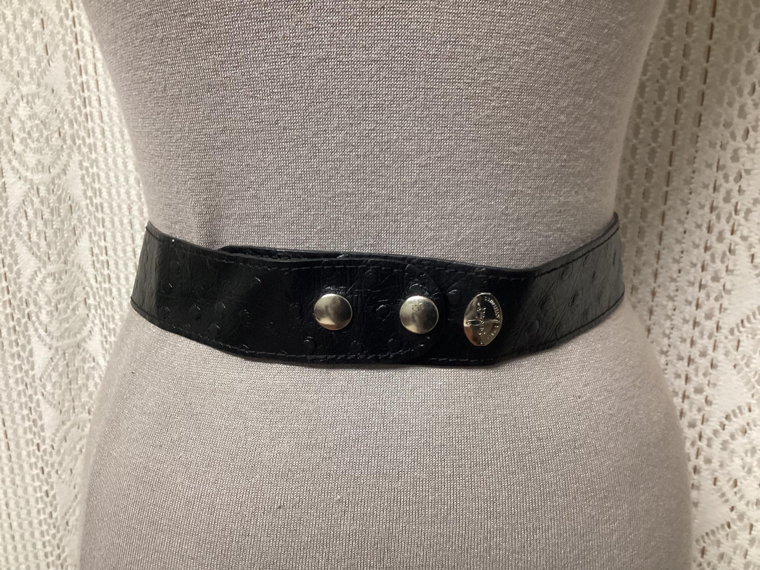 Sunbelt Vintage Black Leather Western Belt Sz M Star Brass Buckle PLEASURES “STUDDED BELT” Un clásico del estilo punk  main image 3