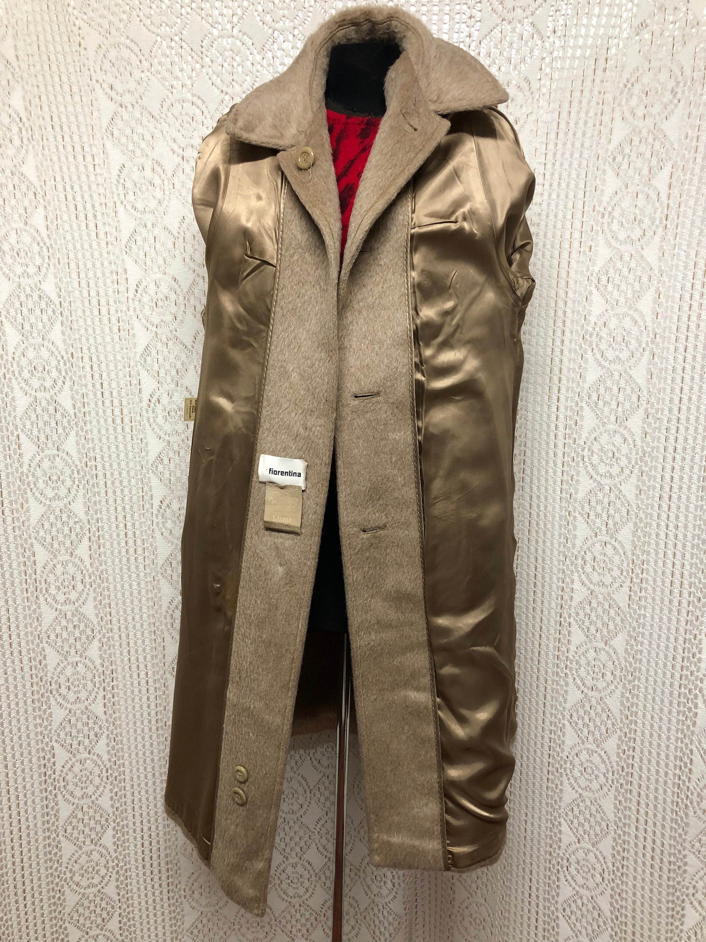 Manteau Long En Laine Fiorentina Pour Femme - Trench Marron Classique - Taille L/XL - Occasion En Excellent état