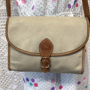 Longchamp Sac à Main Femme Vintage Sac en Toile et Cuir