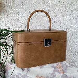 Trousses De Maquillage Vintage Vanity - Simili Cuir Noir, Fourre-tout, Occasion
