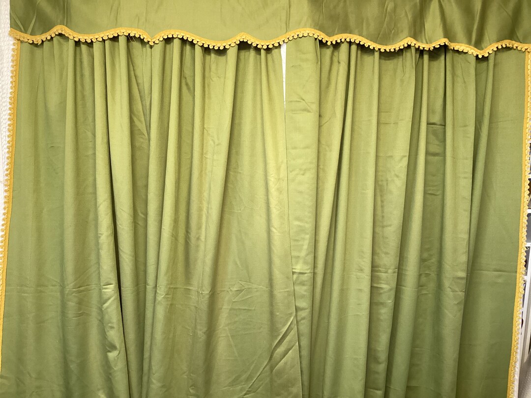Old Curtains Valance of Blackout Curtains Curtain Passementerie Yellow