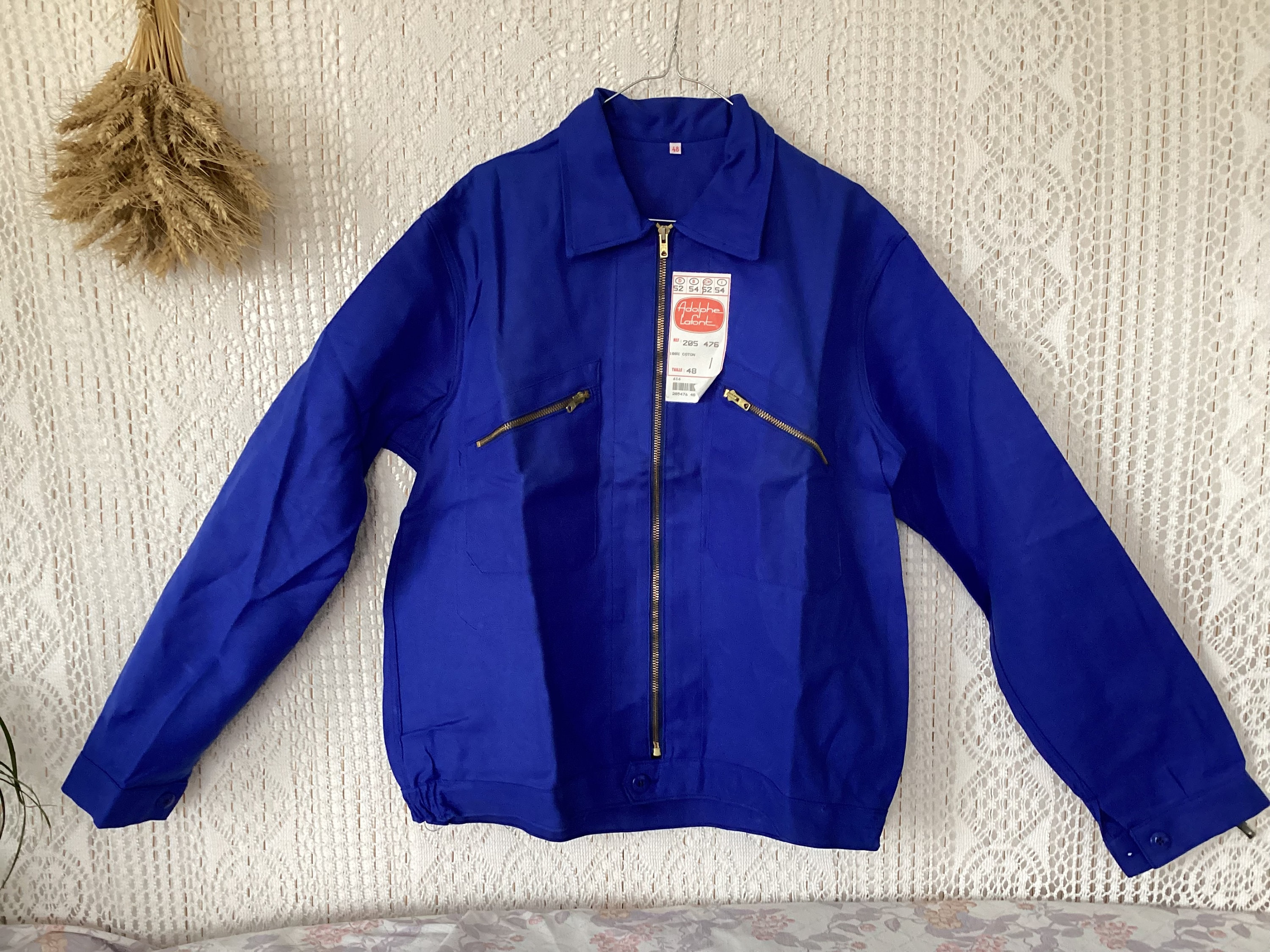 Vintage Adolphe Lafont Blue Workwear Jacket Size 48 Antique