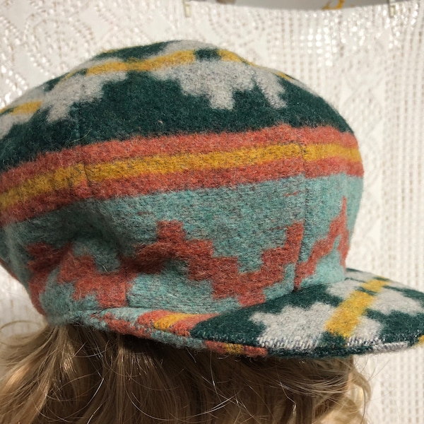 Béret Bonnet en Laine Chapeau Visière Vintage Taille 1 Chapeau d'Hiver Made in France