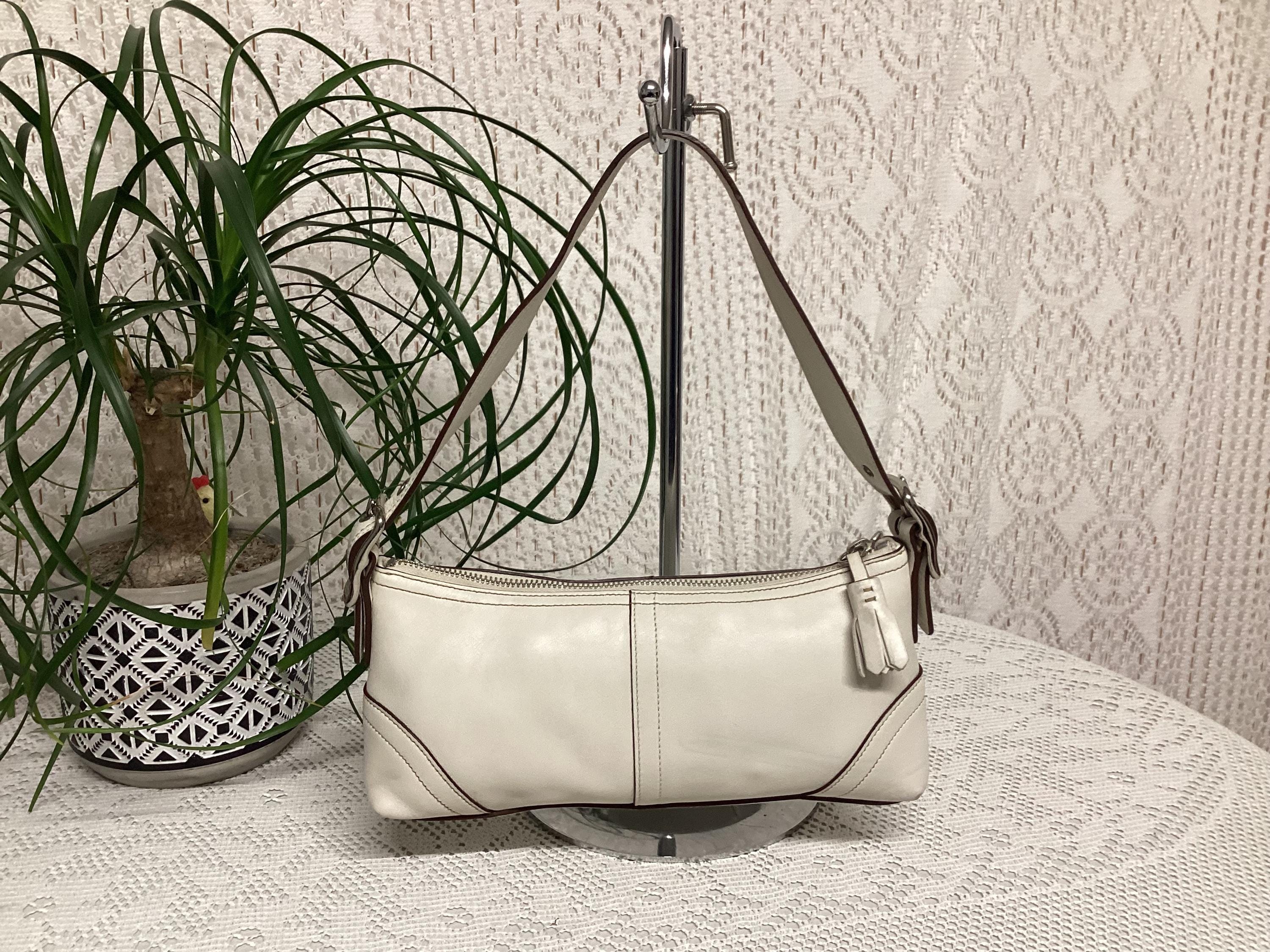 Coach Women's Handbag Mini Baguette Bag Vintage Leather Bag Coach