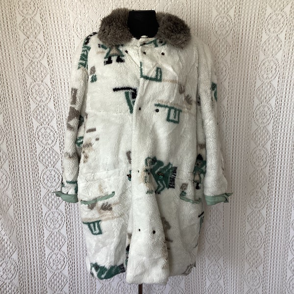 Manteau Veste Parka Vintage Réversible Taille L