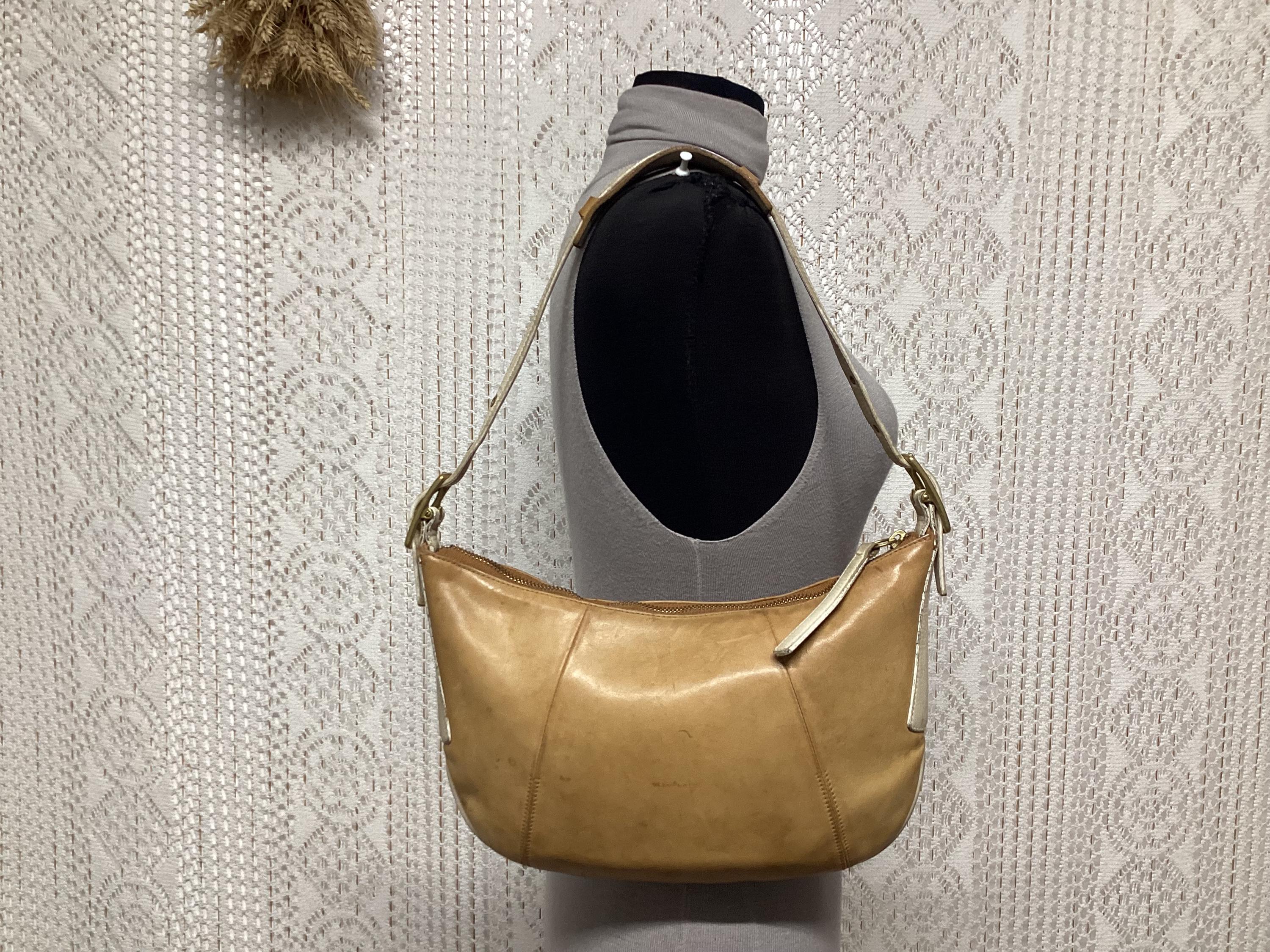 Coach Women's Vintage Leather Coach Hobo Baguette Handbag Coach Women's Vintage Leather Coach Hobo Baguette Handbag