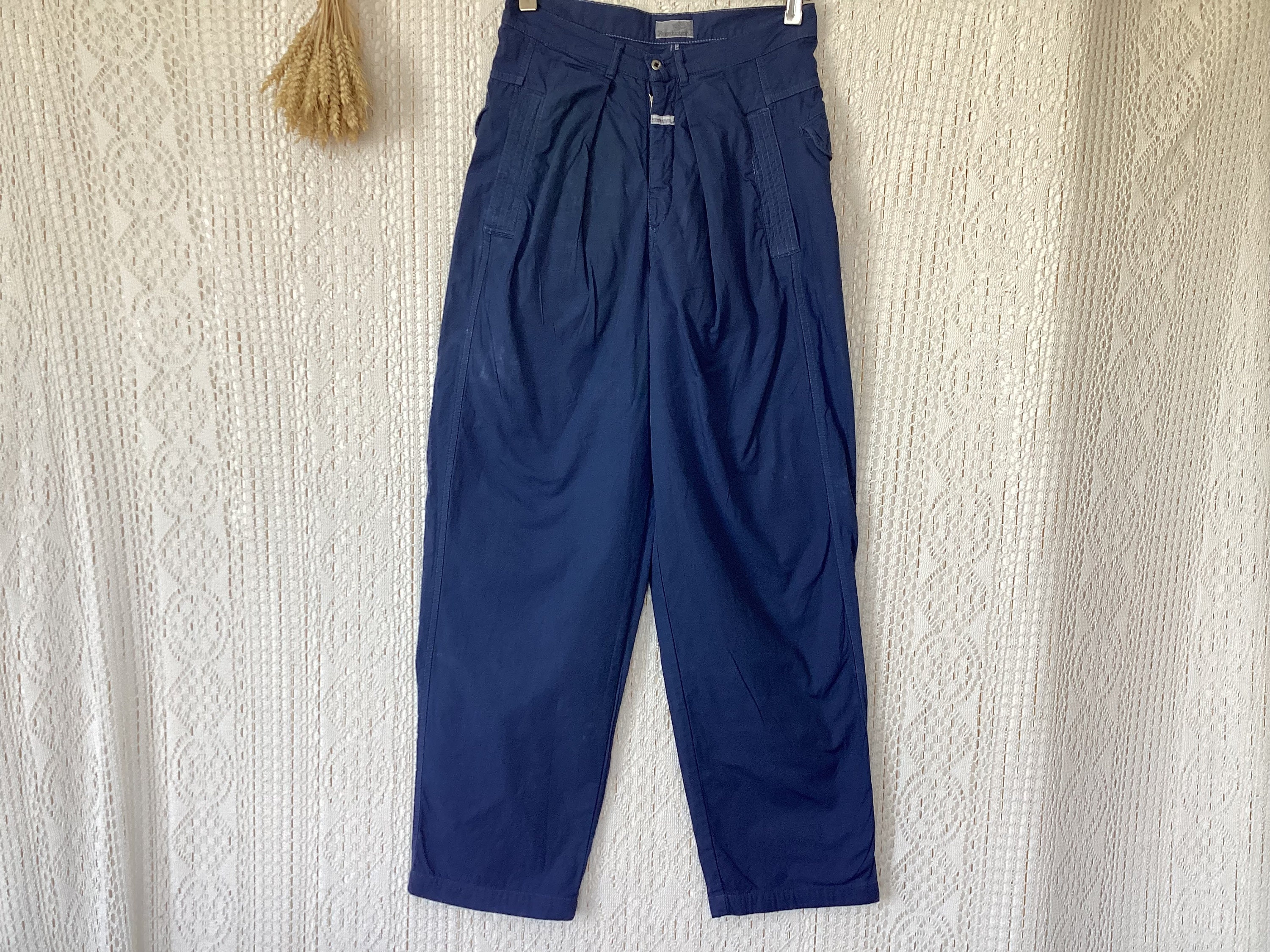 Ensemble Gilet Fleuri Et Pantalon Girbaud - Taille 36/38, Bleu/blanc/rose, Occasion Très Bon état