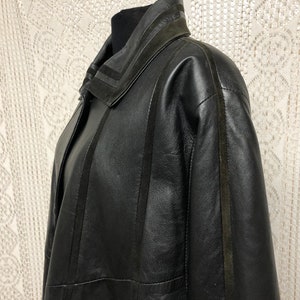 Ema Cuir Manteau Veste Femme Trois Quart en Cuir Vintage Taille 40 Made in France