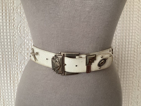 Leather belt. Paris, made in France J.M. Weston Paris Leather Belt, med brown, Made in France  main image 3