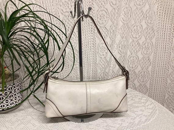 Coach Women's Handbag Mini Baguette Bag Vintage Leather Bag Coach