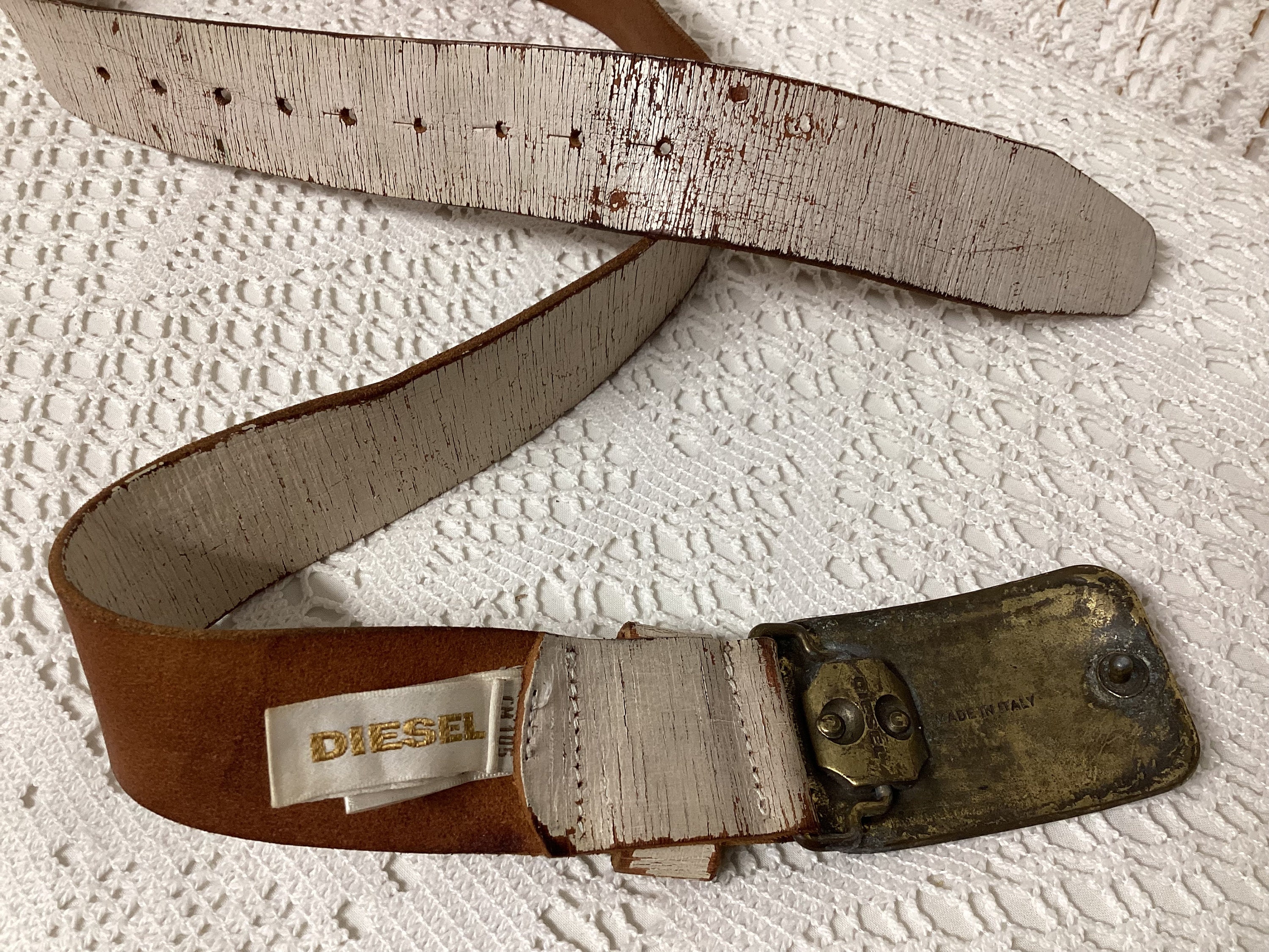 Diesel Hang-chain Leather Belt. Made in Italy Men main image 4