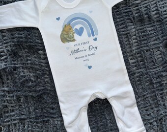 Personalised 1st Mother's Day babygrow, personalised 1st Mother's Day bodysuit,1st Mother's Day, custom Mother's Day