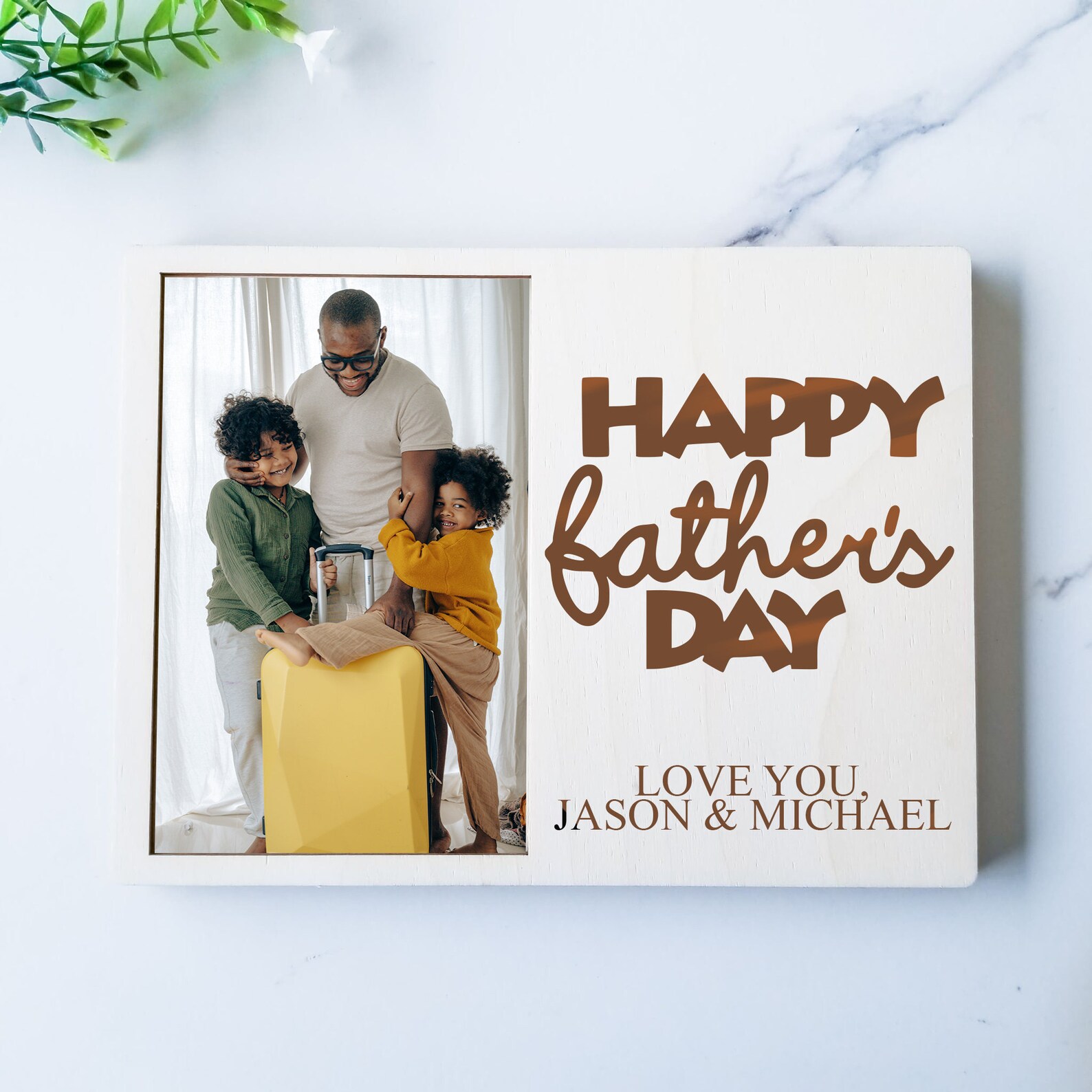 Fathers Day Picture Frame Happy Father's Day Picture Etsy