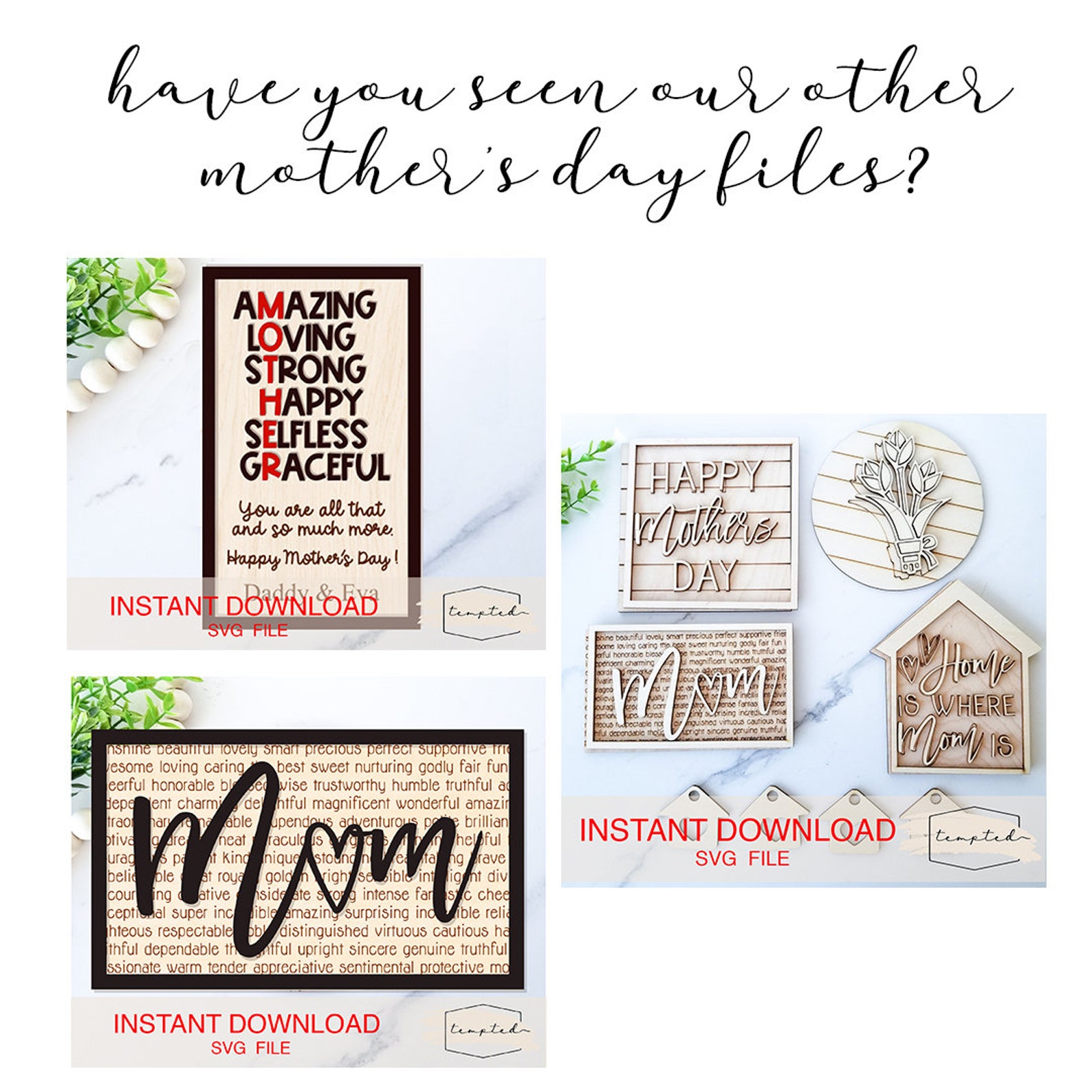 Tiered Tray Svg Tiered Tray Cut File Mom Svg Mothers Day - Etsy