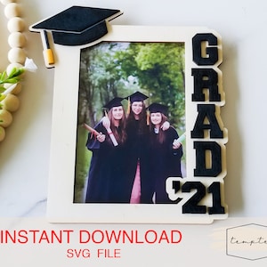 2021 Grad Frame Svg, Graduation Frame Svg, Graduation Laser Cut File, Digital File, Laser Cut File, Glowforge File, Graduation Svg