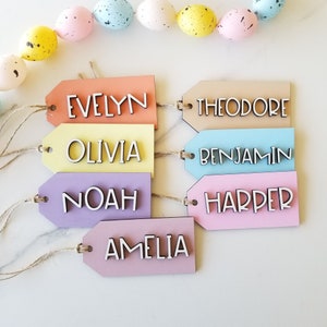 Personalized Easter Basket Tags, Personalized Easter Tags, Tags for Easter Baskets, Wood Laser Cut Tag,Easter Tag, Easter Name Tags