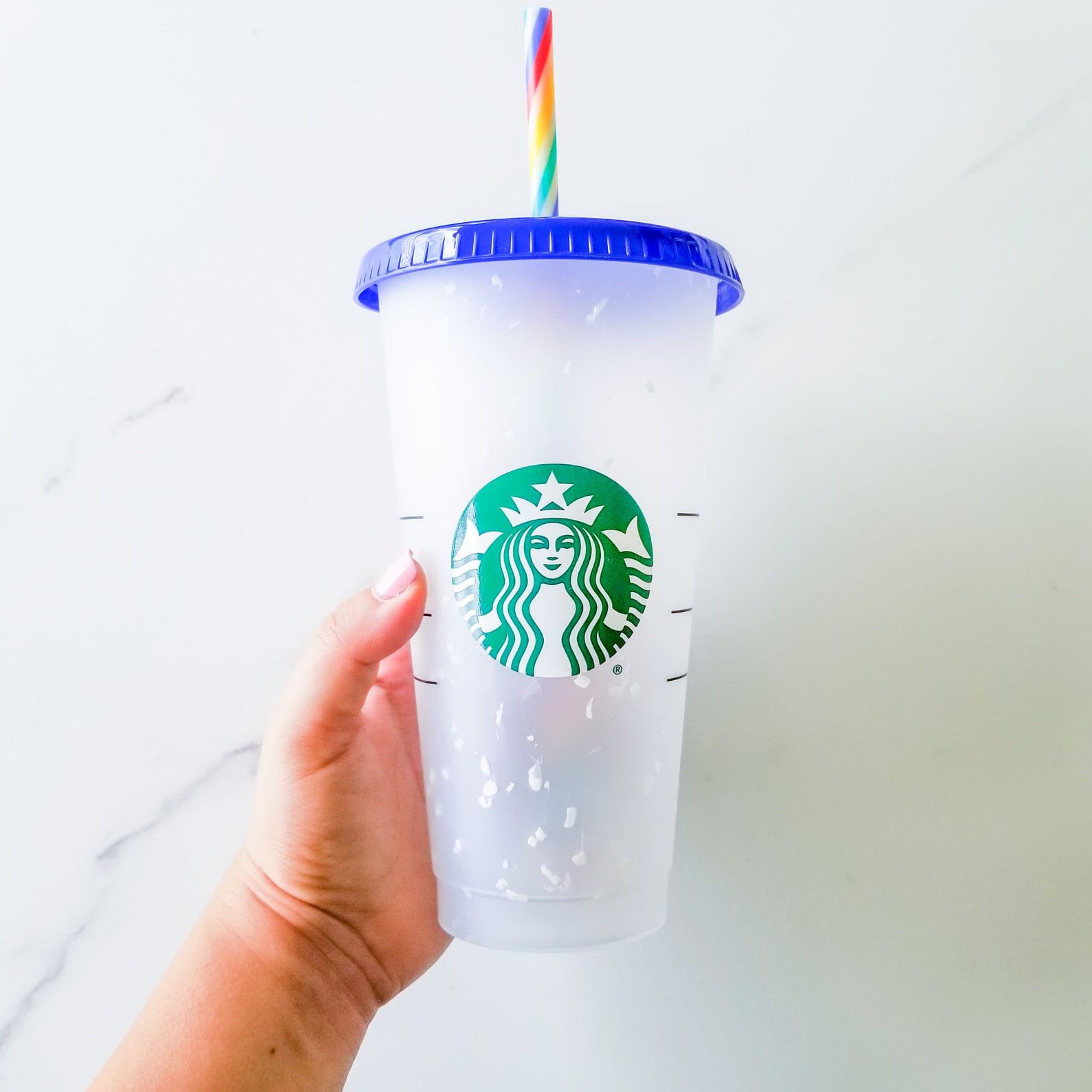 PLAIN CONFETTI Starbucks Cold Cup / Starbucks Confetti Cold Etsy