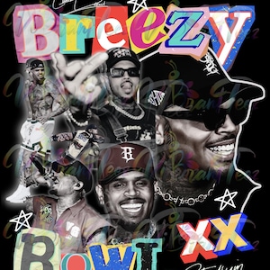 Chris Brown Breezy Bowl Concert XX Tour 2025 Png Bundle | Concert Shirt Digital Download | Instant Download | Printable Tee Design