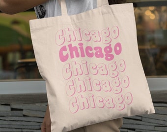 Chicago Canvas Tote Bag, Chicago Tote gift, Chicago gift, Chicago Souveneir, feminist tote bag, Chicago shopping bag, chicago book bag