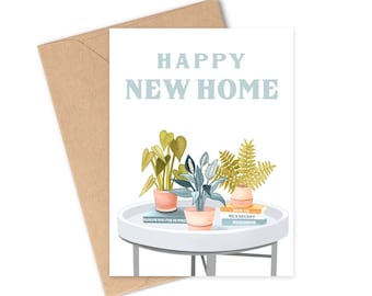 Happy New House - Housewarming Greeting Card - funny new home card - Housewarming gift - card for new homeowner - realtor gift to clients