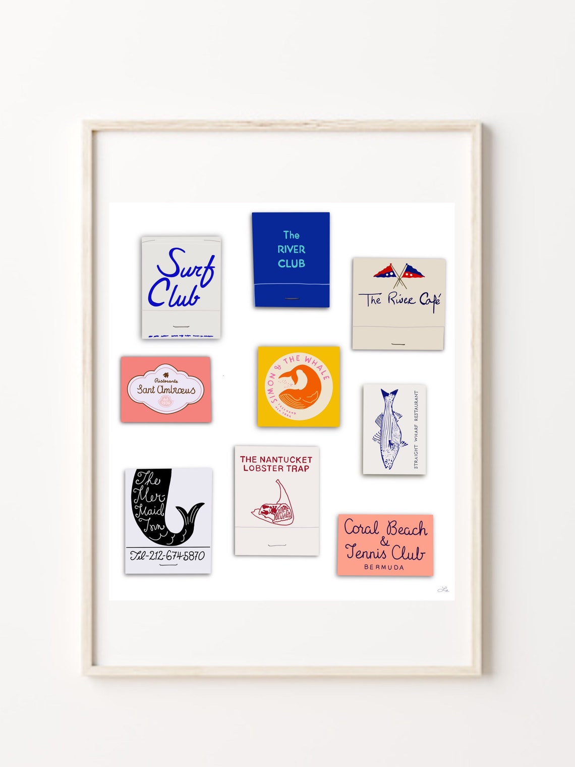 Coastal matchbooks digital print downloadmatchbook Etsy