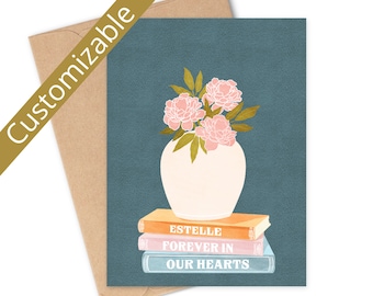 Loss of Mother Card, Personalized customizable Mother's Day card, Mom Memorial, Sympathy, Remembrance, Bereavement, Grief Condolence