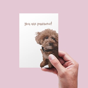 Dog Greeting card - Pet portrait card - Dog Valentine card - Dog Birthday card - valentines card for him - Birthday card for him