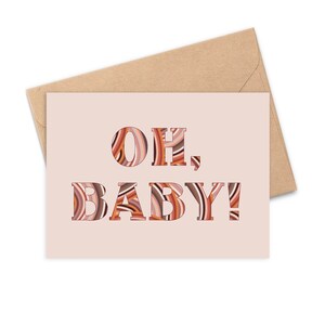 Baby shower greeting card, gender neutral baby card, new baby gift, new baby card,trendy greeting card, baby shower card gift, new mom & dad