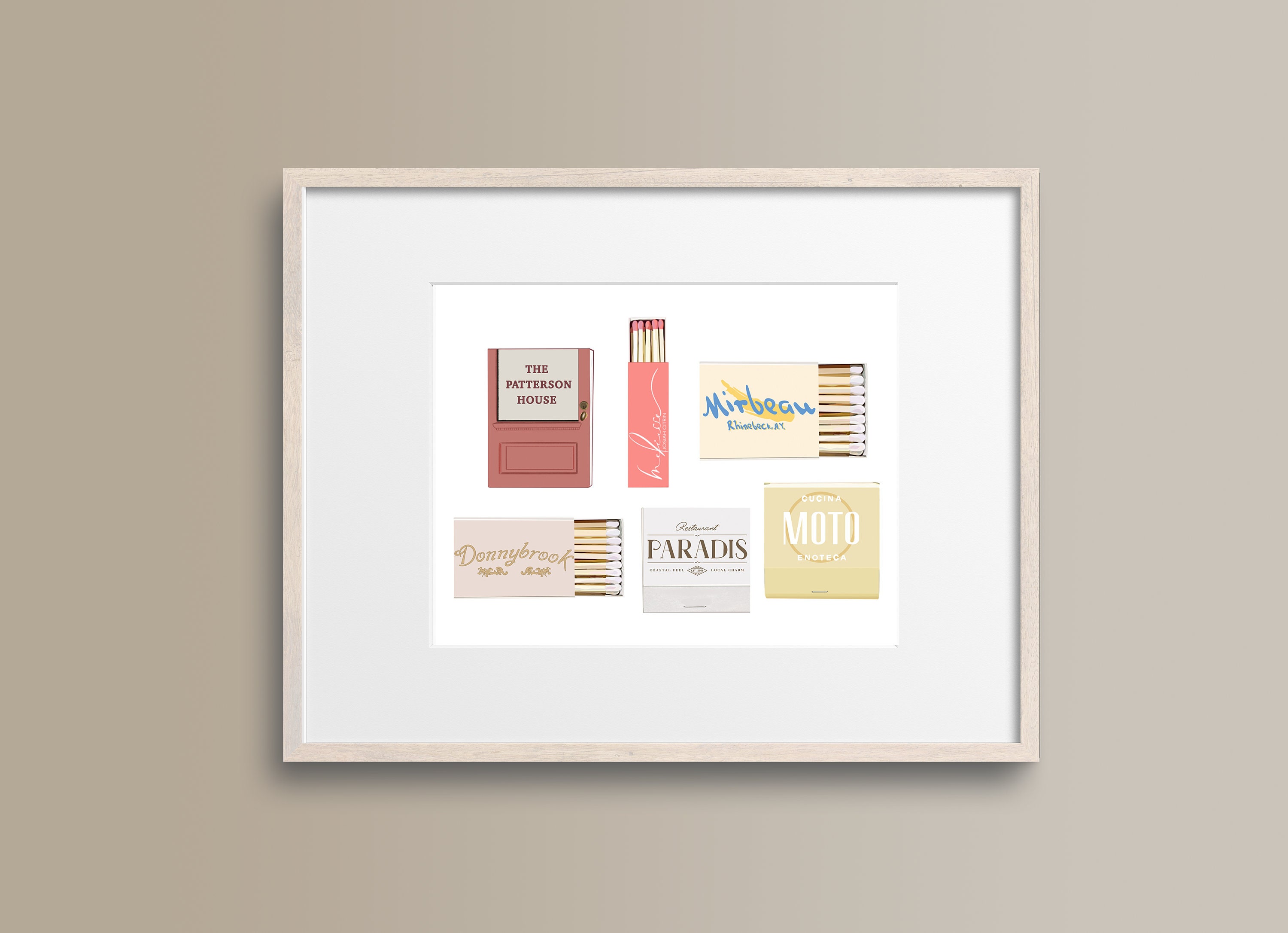 Custom Matchbook Drawing Personalized Matchbook Wall Art Etsy