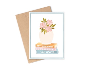 Loss of Mother Sympathy Card, Mother's Day card, Mom Memorial, Remembrance card, Bereavement card, Memorial, Grief Condolence Gift