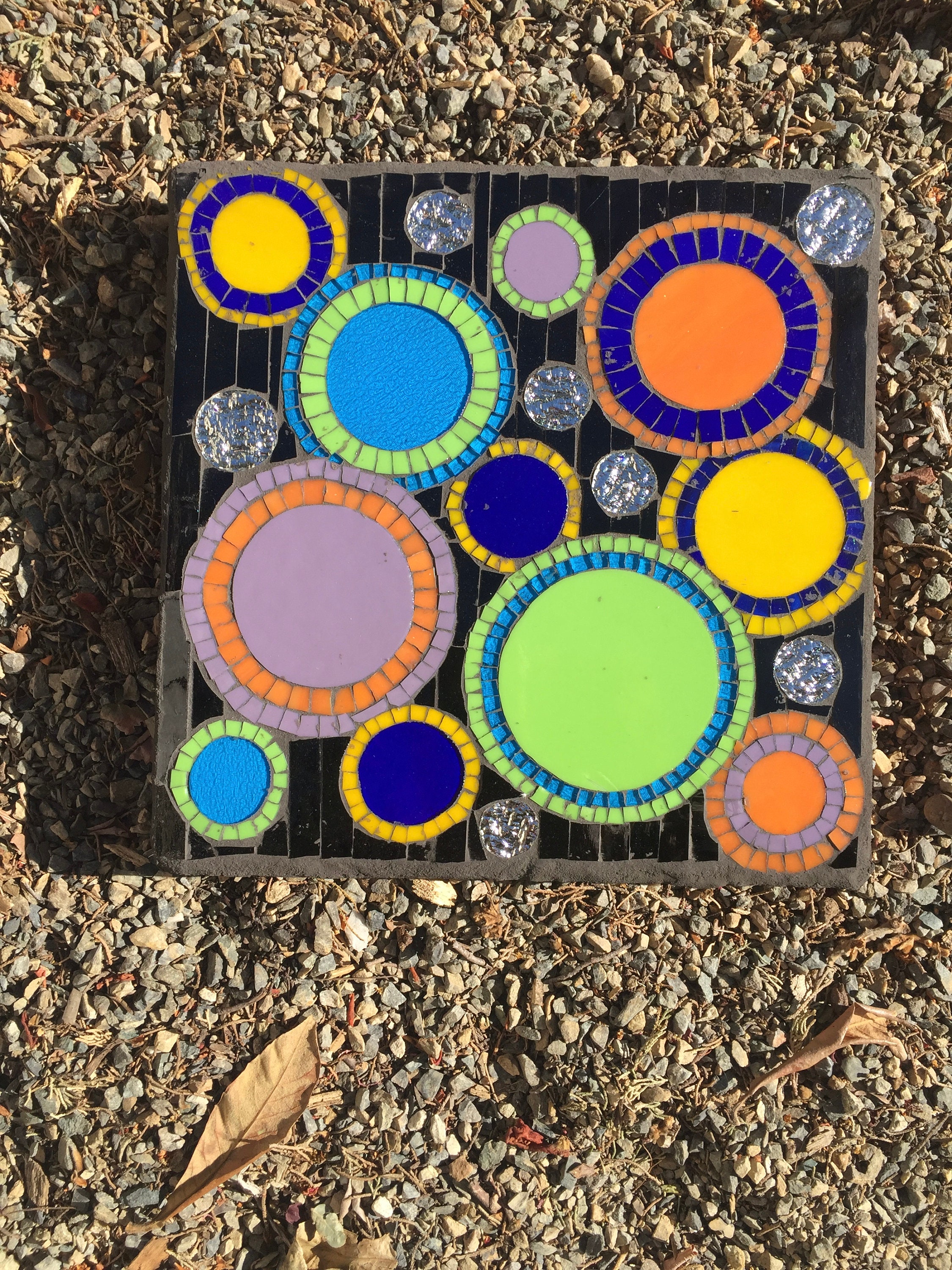 Mid Century Modern Mosaic Garden Stepping Stone Etsy