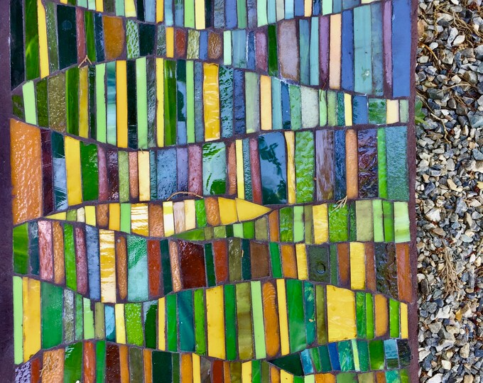 Mid Century Modern Mosaic Stepping Stone Etsy