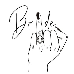 Bride Teardrop Pear Shape Ring Finger SVG, Moglie SVG, Anulare, File di taglio, Moglie, Stampa File