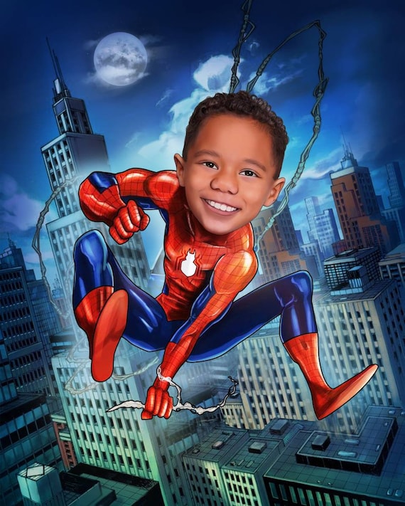 Custom Superhero Portrait from Photo, Unique Gifts for Kids (Digital File)Ready to print