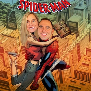 Personalised Cartoon characters/ Superhero Portraits/Paintings and Custom made Movie Poster - Digitally Hand Drawn from your Photos