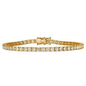 6.00 Carat Natural Diamond Tennis Bracelet G SI 14K Yellow Gold 7&#39;&#39;
