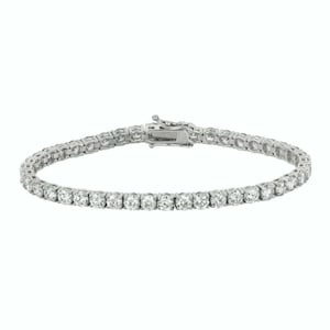 4.00 Carat Natural Diamond Tennis Bracelet G SI 14K White Gold