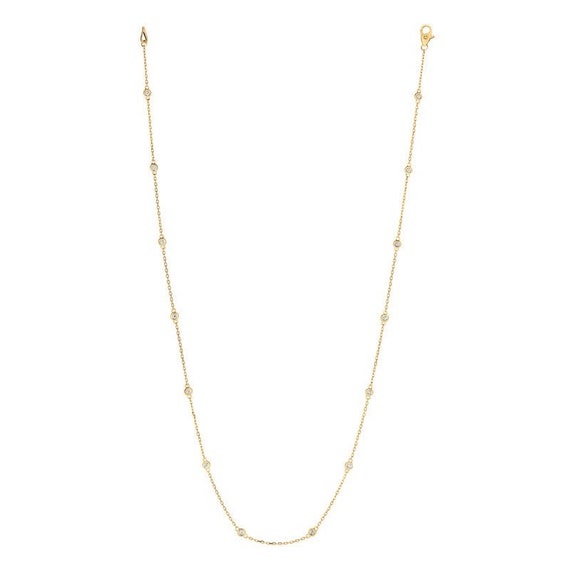 Collana con diamante tagliato a misura da 0,50 carati G SI Oro