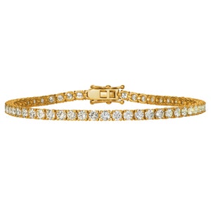 3.00 Carat Natural Diamond Tennis Bracelet G SI 14K Yellow Gold 7&#39;&#39;