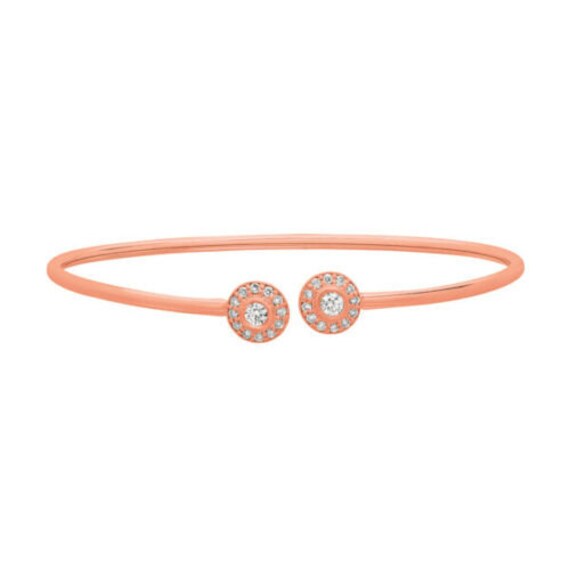 Carat Natural Diamond Bangle Bracelet G SI 14K Rose Gold