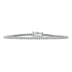 1.00 Carat Natural Diamond Tennis Bracelet G SI 14K White Gold 7&#39;&#39;