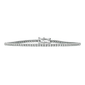 1.00 Carat Natural Diamond Tennis Bracelet G SI 14K White Gold - Etsy