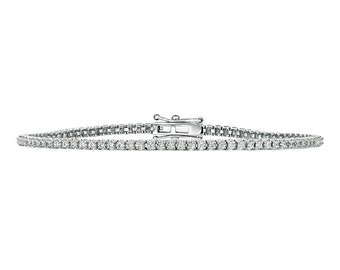 1.00 Carat Natural Diamond Tennis Bracelet G SI 14K White Gold 7&#39;&#39;
