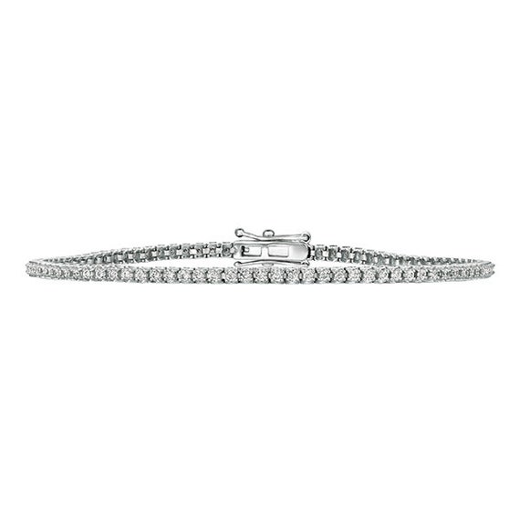 1.00 Carat Natural Diamond Tennis Bracelet G SI 14K White  1.00 Carat Natural Diamond Tennis Bracelet 14K White Gold G-H SI main image 0