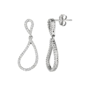 0.50 Carat Natural Diamond Earrings G SI 14K White Gold