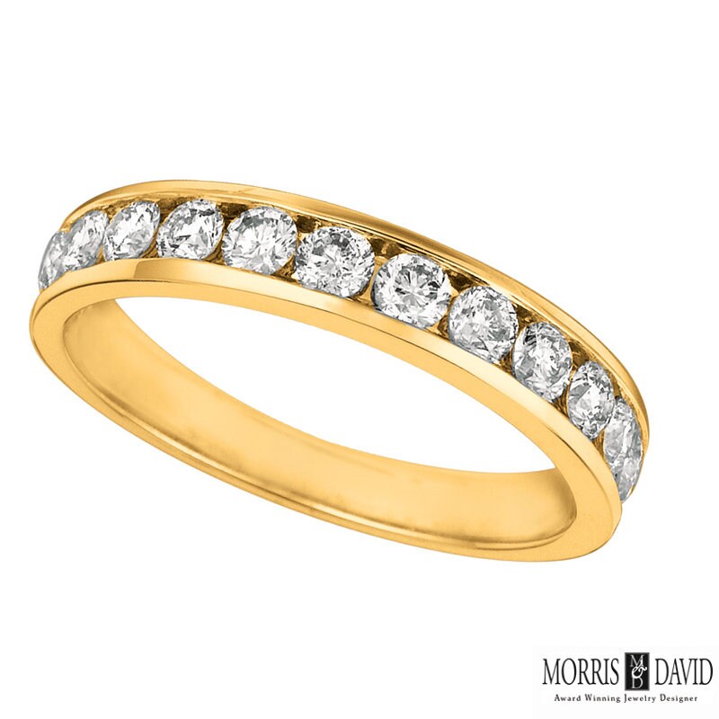 0.50 Carat Natural Diamond 12 Stone Channel Set Ring G SI 0.50 Carat Natural Diamond 12 Stone Channel Set Ring G SI