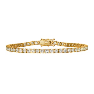 4.00 Carat Natural Diamond Tennis Bracelet G SI 14K Yellow Gold